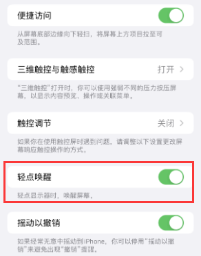 贺州苹果授权维修站分享iPhone轻点无法唤醒怎么办 