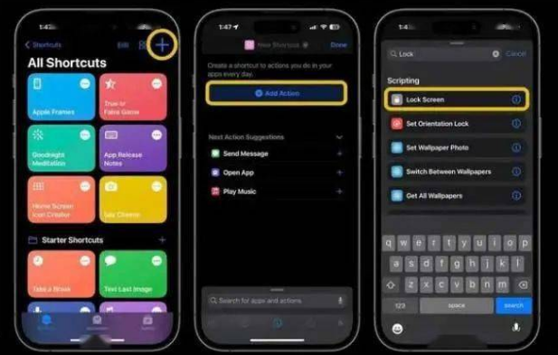 贺州苹果14锁屏维修店分享iPhone14升级iOS16.4后如何创建锁屏快捷方式 